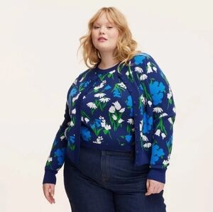 Kate Spade New York Women's Mixed Floral Cardigan - Blue/Green/White - 4x